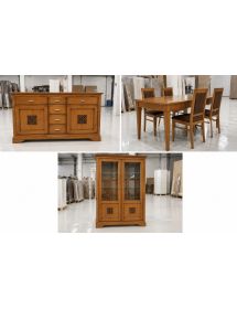 Soggiorno completo classico intagliato legno noce bassano