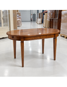 TAVOLO OVALE IN LEGNO ALLUNGABILE L.160 P.100 H.78