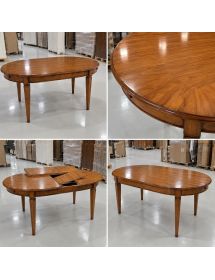 TAVOLO OVALE IN LEGNO ALLUNGABILE L.160 P.100 H.78