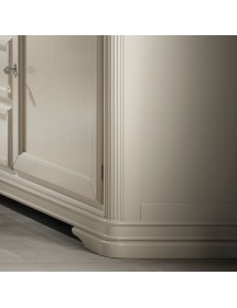 Madia credenza legno shabby chic 2 porte panna e noce 200x51x105