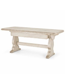 Tavolo Fratino Allungabile In Legno pino bianco anticato 180x90x80