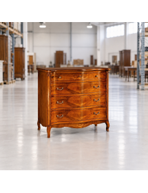COMO' IN LEGNO 4 CASSETTI CON INTARSIO L.125 P.53 H.113