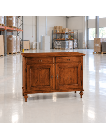 Madia credenza legno arte povera tinta noce 137x50x98 (516)