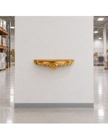 CONSOLLE BAROCCA SOSPESA IN FOGLIA ORO MISURA : L.69 x H. 14 x P. 7