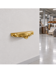 CONSOLLE BAROCCA SOSPESA IN FOGLIA ORO MISURA : L.69 x H. 14 x P. 7