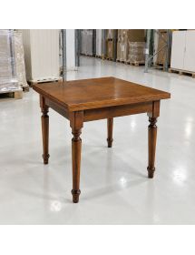 TAVOLO NOCE GAMBA TORNITA 90X90 ALLUNGABILE A LIBRO (14)