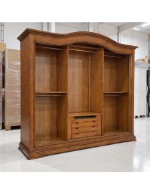 ARMADIO CLASSICO IN LEGNO 3 PORTE SCORREVOLI TINTA NOCE L.294 P.68 H.265