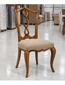 Sedia Classica Imbottita in Legno con Schienale Lavorato - Colori e...