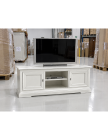 PORTA TV IN LEGNO SHABBY 2 PORTE BIANCO 162X51X61 (3128)