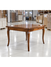Tavolo quadrato allungabile classico legno bassano 110X110x80