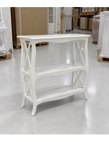 CONSOLLE ETAGERE LEGNO BIANCO OPACO L.82 P.34 H.91 (3032)