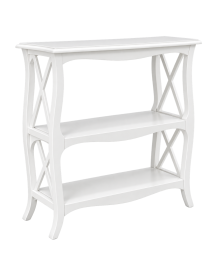 CONSOLLE ETAGERE LEGNO BIANCO OPACO L.82 P.34 H.91 (3032)
