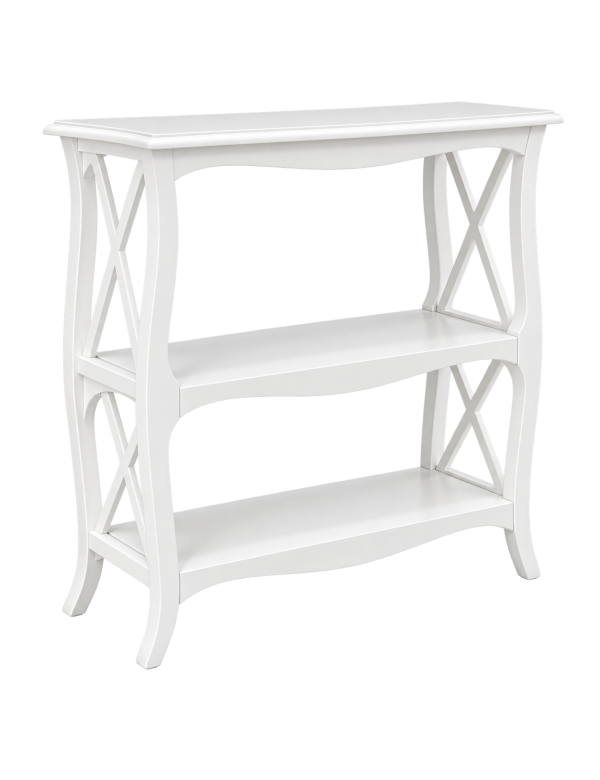 CONSOLLE ETAGERE LEGNO BIANCO OPACO L.82 P.34 H.91 (3032)