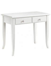 SCRIVANIA SHABBY LEGNO BIANCO 2 CASSETTI 90X57X80 vista frontale