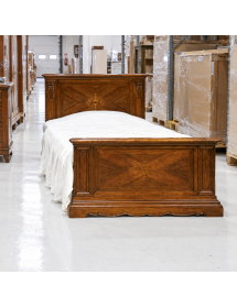 LETTO BASSANO ARTE POVERA IN LEGNO 1 PIAZZA E MEZZA 140x217x117