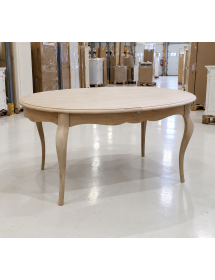 Tavolo ovale Allungabile In Legno grezzo 160x110x78
