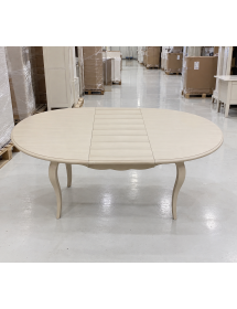 Tavolo ovale Allungabile In Legno grezzo 160x110x78