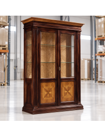 Soggiorno Classico Completo Legno intarsio bicolore shabby