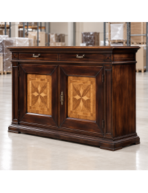 Soggiorno Classico Completo Legno intarsio bicolore shabby