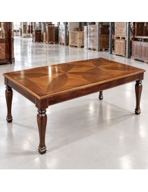 Soggiorno Classico Completo Legno intarsio bicolore shabby