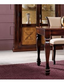 Soggiorno Classico Completo Legno intarsio bicolore shabby