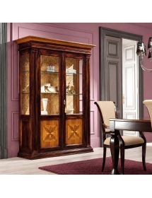 Soggiorno Classico Completo Legno intarsio bicolore shabby