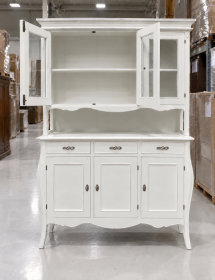 Soggiorno classico legno shabby chic bianco opaco