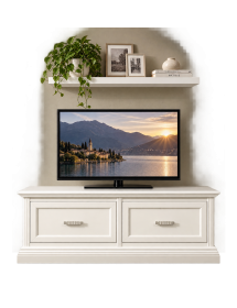 PARETE ATTREZZATA PORTA TV IN LEGNO LACCATO VARI COLORI L.128