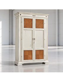 Armadio dispensa 2 porte Legno bicolore shabby 143x56x210