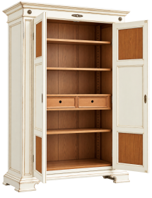 Armadio dispensa 2 porte Legno bicolore shabby 143x56x210