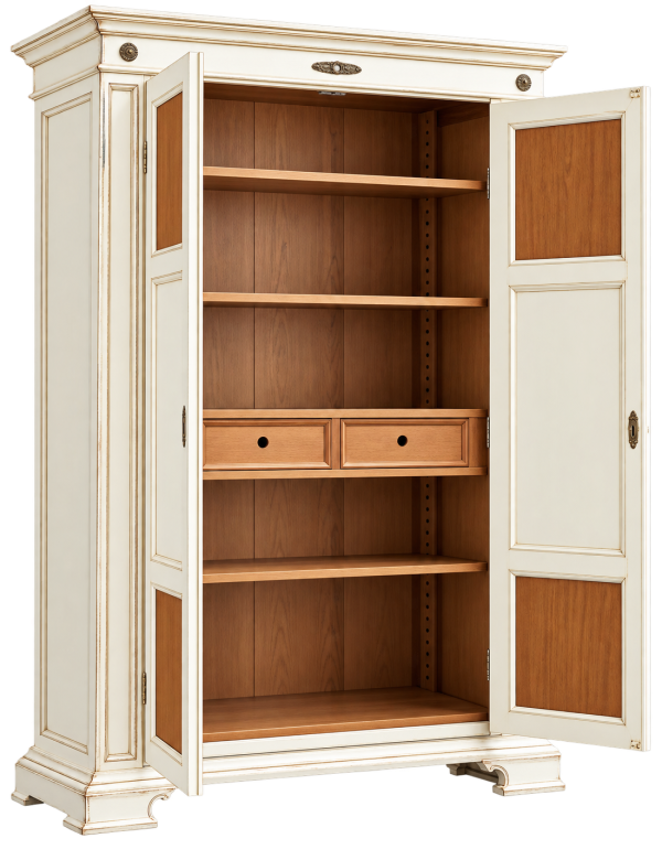 Armadio dispensa 2 porte Legno bicolore shabby 143x56x210
