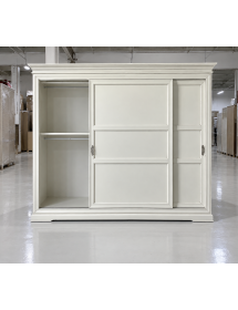 ARMADIO IN LEGNO CLASSICO 2 ANTE SCORREVOLI LEGNO BIANCO 300X68X255