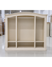 ARMADIO SHABBY 4 ANTE IN LEGNO BIANCO SPAZZOLATO 231X63X219 (2207)