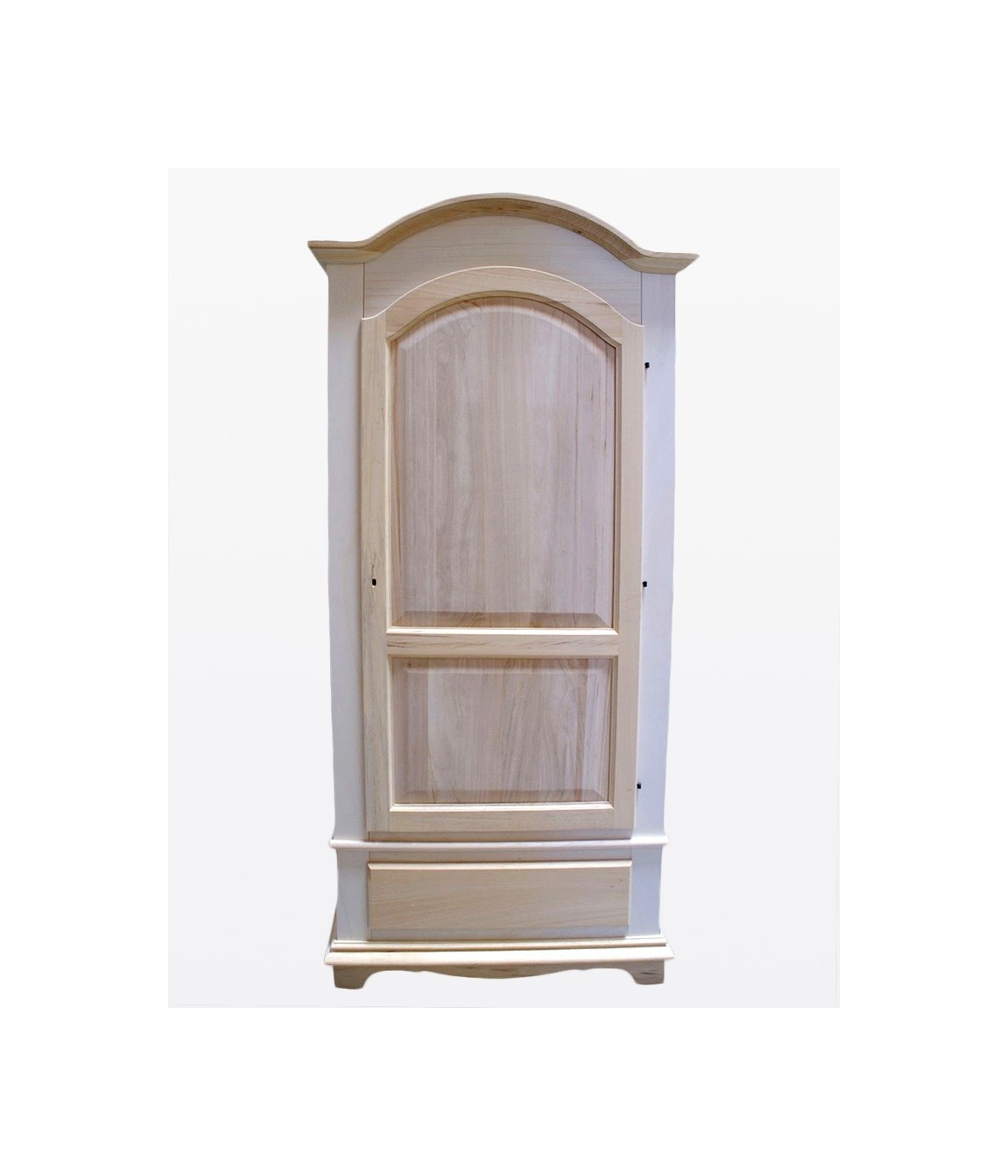 MOBILI 2G -  ARMADIO IN LEGNO 1 PORTA 1 CASSETTO GREZZO 96X56X196