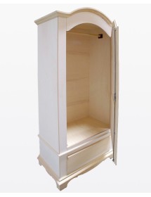 MOBILI 2G -  ARMADIO IN LEGNO 1 PORTA 1 CASSETTO GREZZO  L.96 P.56 H.196