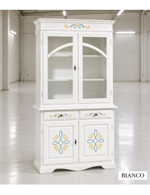 Cristalliera Classica 2 Porte in Legno Decori Vari Colori 105X42X205