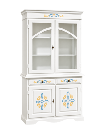 Cristalliera Classica 2 Porte in Legno Decori Vari Colori 105X42X205 VISTA FRONTALE