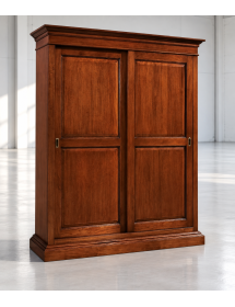 Armadio arte povera in legno 2 ante scorrevoli Cappello dritto 183x67x214