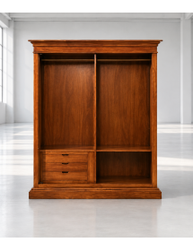 Armadio arte povera in legno 2 ante scorrevoli Cappello dritto 183x67x214