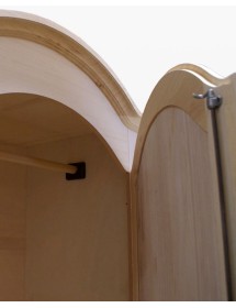 MOBILI 2G -  ARMADIO IN LEGNO 1 PORTA 1 CASSETTO GREZZO  L.96 P.56 H.196