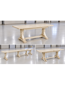 Tavolo fratino allungabile legno arte povera vari colori 160x85 180...