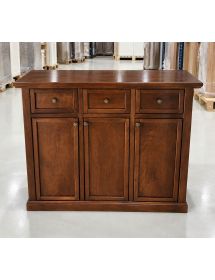 MADIA CREDENZA IN LEGNO TINTA NOCE ARTE POVERA L.100 P.39 H.85 (52F)