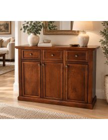 MADIA CREDENZA IN LEGNO TINTA NOCE ARTE POVERA L.100 P.39 H.85 (52F)