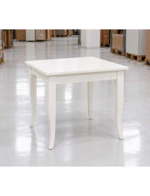 TAVOLO CLASSICO FISSO LEGNO BIANCO OPACO 90X90 (1239)