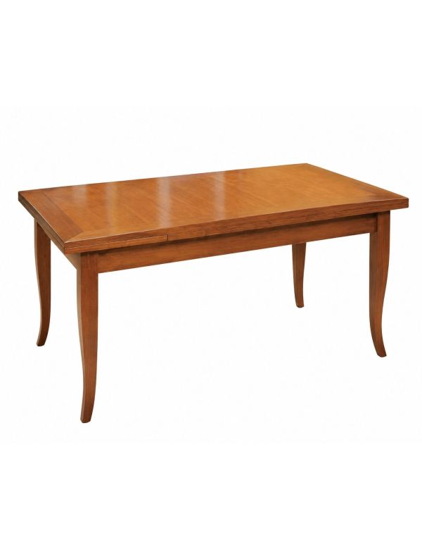 TAVOLO IN LEGNO CON ALLUNGHE 160 X 85 NOCE BASSANO (489) vista frontale