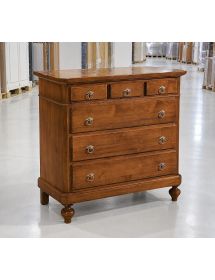 COMO' IN LEGNO 6 CASSETTI TINTA NOCE L.90 x P.45 H.88 (708)