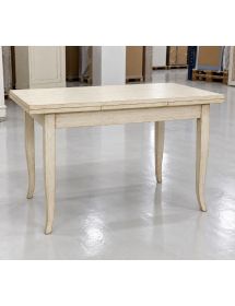 Tavolo rettangolare Allungabile Legno shabby bianco anticato 100x70 120x80 140x80 160x85
