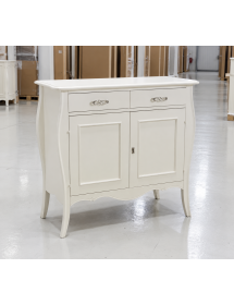 Madia Credenza in legno 2 porte shabby bianca 105x50x100