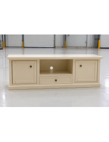 Porta tv 2 ante legno shabby avorio 160x46x56