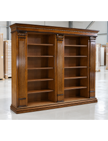 LIBRERIA CLASSICA 3 PORTE E 22 RIPIANI IN LEGNO 306X52X240